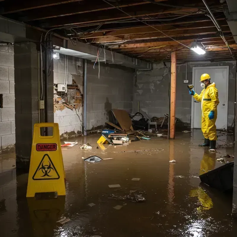 Flooded Basement Electrical Hazard in Griffin, GA Property